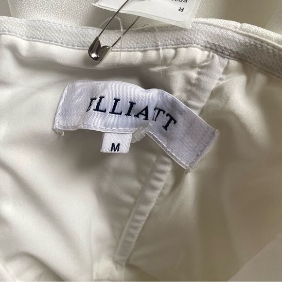 Elliatt Reception Dress white ivory midi asymmetrical wedding party Revolve M - Picture 9 of 11